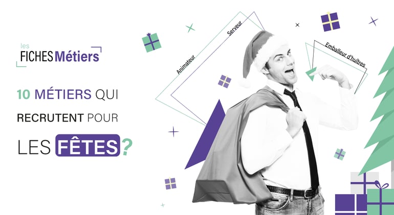 10 metiers qui recrutent pour les fetes - noel - hotesses - marche - commande - livreur - serveur - pere noel